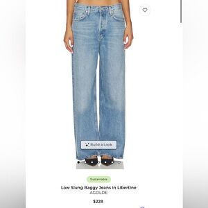 Agolde Straight-Leg Button-Fly Jeans in Dark Blue Wash